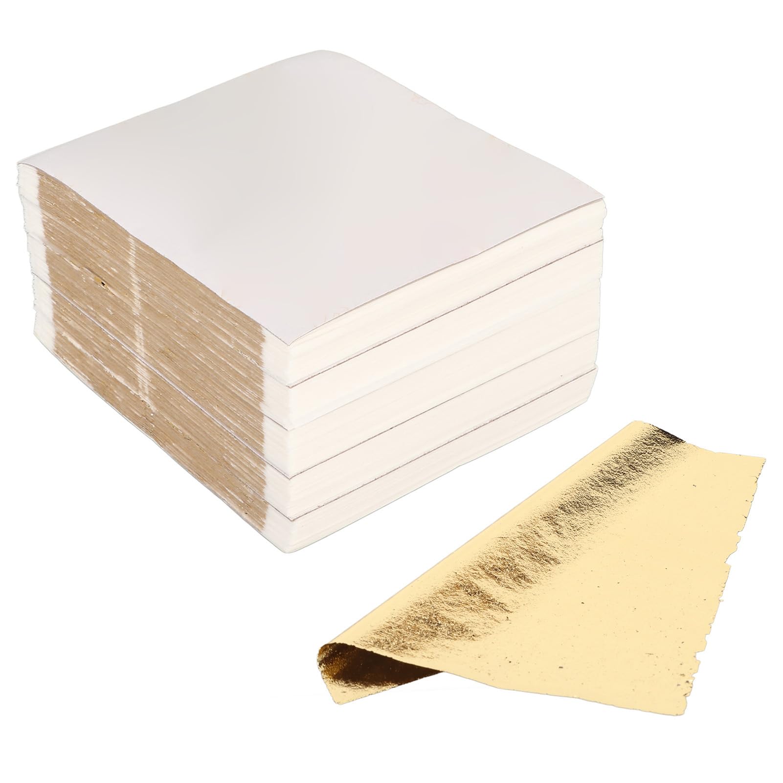 500 Hojas de Pan de Oro, Hojas de Pan de Oro de Imitación, Pan de Oro Multiusos, para Artes, Dorado, Manualidades, Pintura, Decoración, para Arte, Dorado, Manualidades, Pinturas,