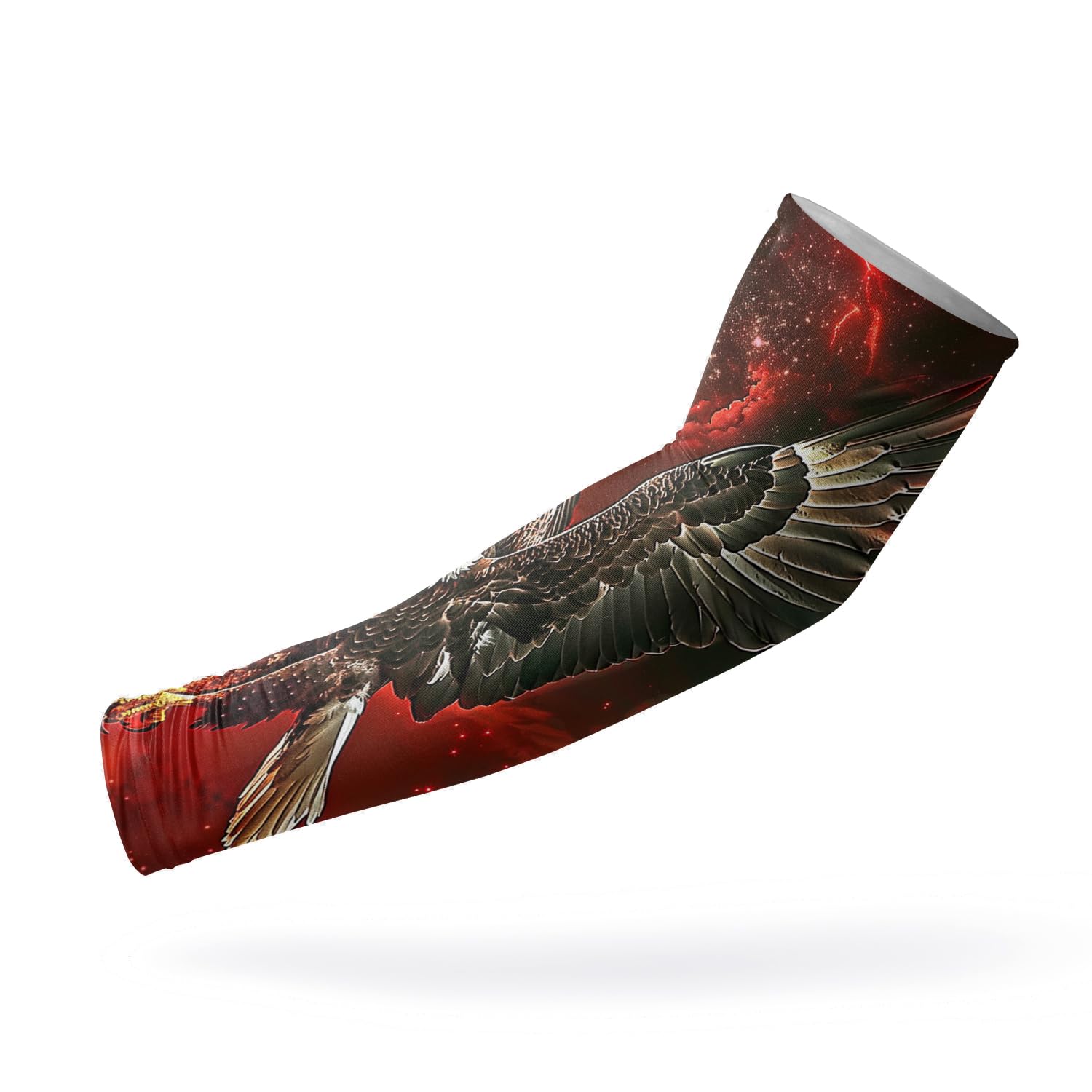 Generic Eagle Cooling Arm Sleeves for Women Men, Fashion UV Protection Cooling Arm Cover for Outdoor Gardening Sport Travel - L