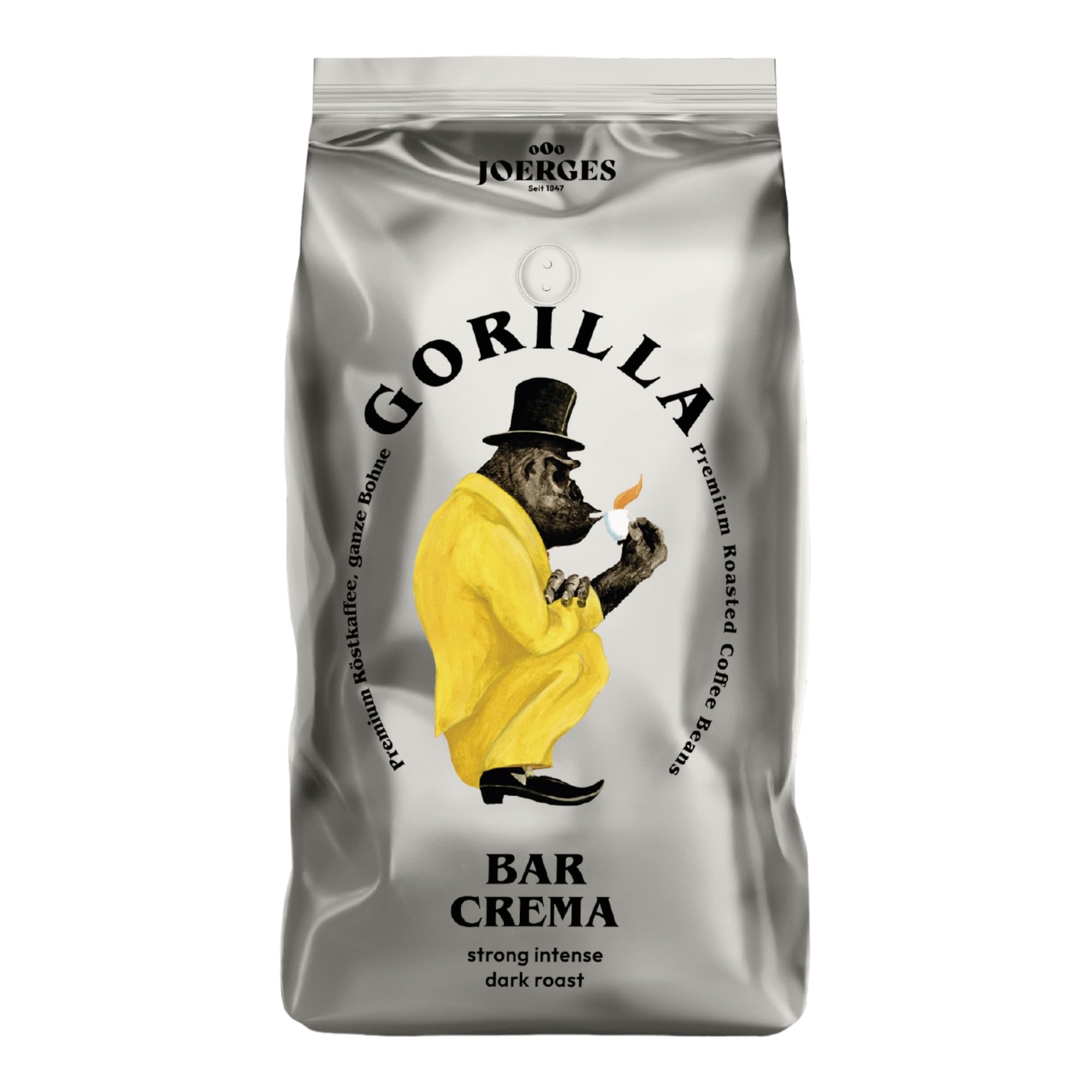 Gorilla Espresso Bar Crema Kaffee Bohnen - 12 Pakete zu je 1000 g Cafe