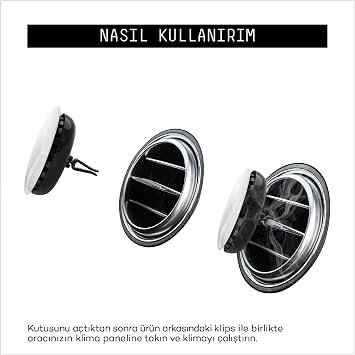 VAVANA Spin Araba Klima Kokusu - Vanilya Paçuli Aromalı Oto Kokusu | BPA & Sıvı İçermez | 90 Gün Etkili Araç Kokusu (ANGELIC)