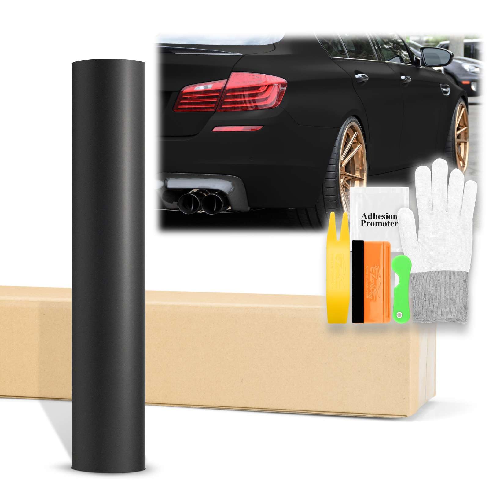 EZAUTO WRAP Ultra Matte Flat Black Vinyl 5ft x 10ft