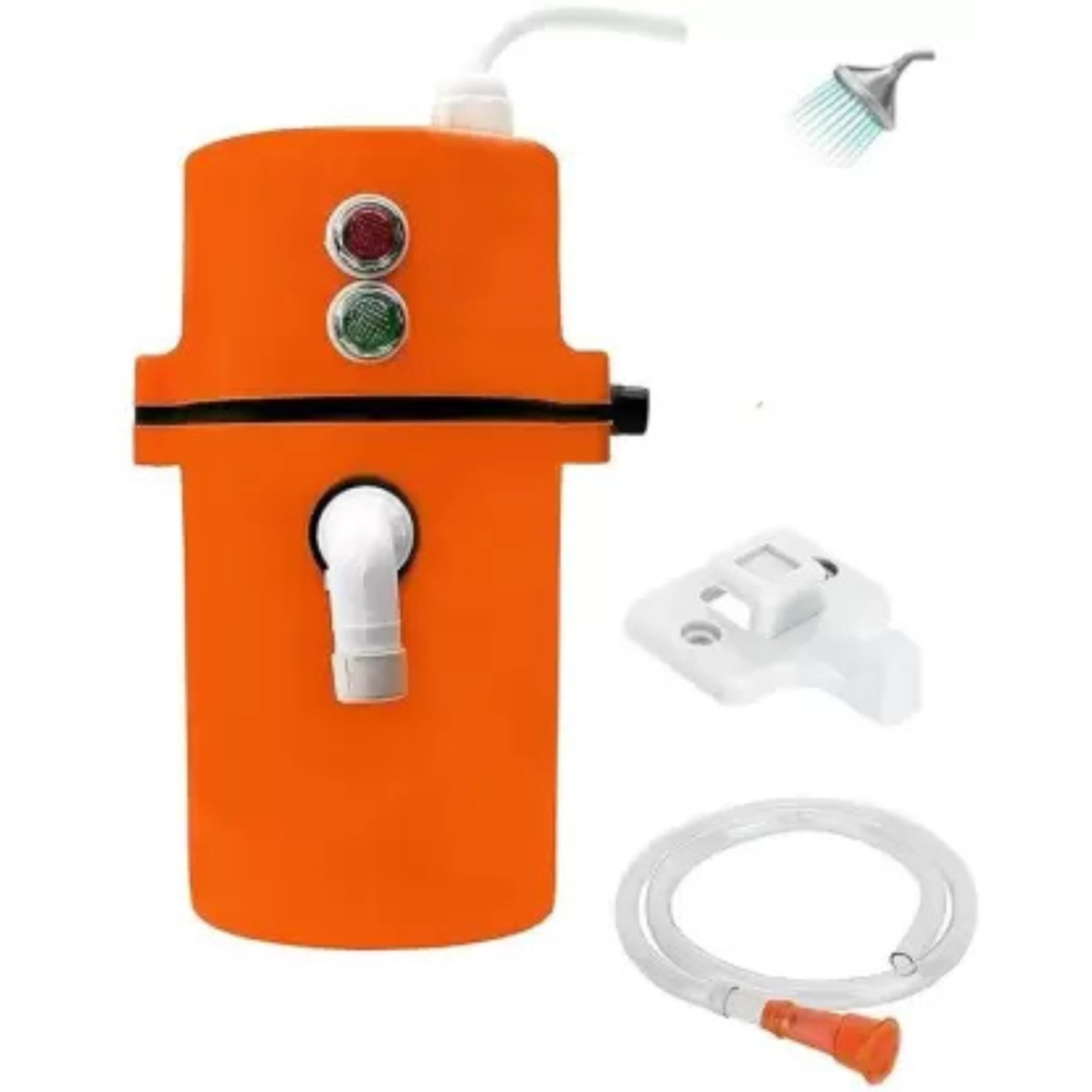 Sponsored Ad - Drumstone (Exclusively 𝟭𝟬+𝟱 Year Warranty) Portable Instant Geyser for Quick Hot Water | Compact Electric Water Heater for Bucket Use | Energy Efficient & Safe | Colors May Vary | 10+7 Years Warranty
