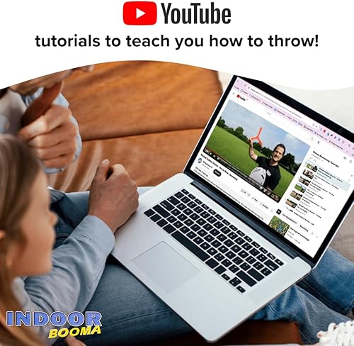 Miniatura 6 de Wicked Booma interior - azul. El mejor boomerang interior del mundo. Boomerang especial de espuma segura "Memorang" para niños y adultos para jugar