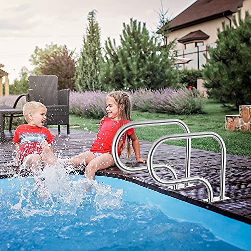 Baranda para piscina acero inoxidable con base curva miniatura 6