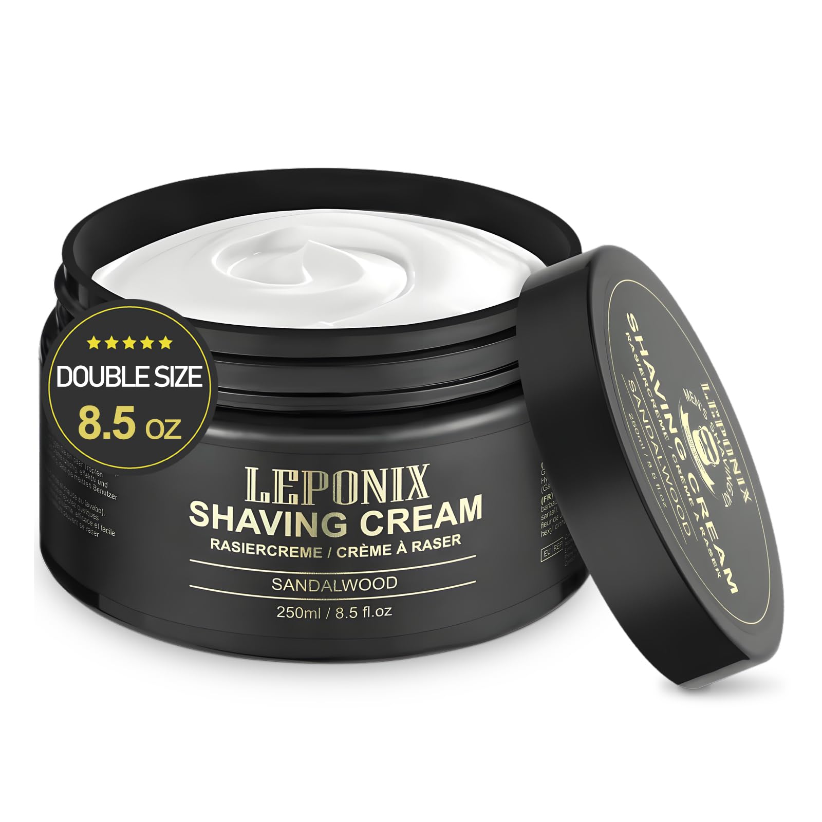 Shaving Cream Mens – 8.5oz Extra Large Shave Cream - Rich Lather Prevents Razor Burn & Irritation, Moisturizes Dry Skin - Gentle Formula for Seniors -