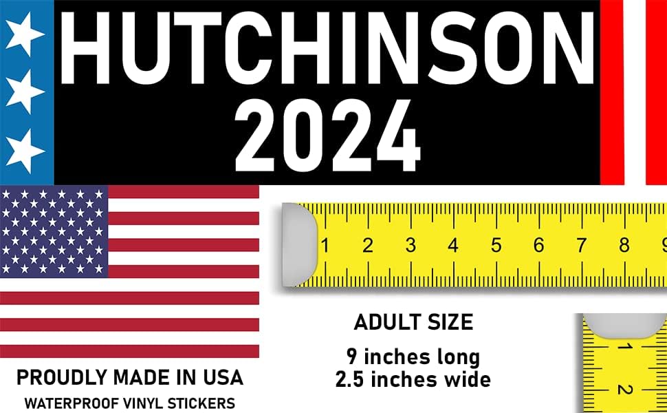 Miniatura 3 de Hutchinson 2024 Bumper Sticker Asa Hutchinson 2024 Sticker Car Decal Sticker - Made in USA