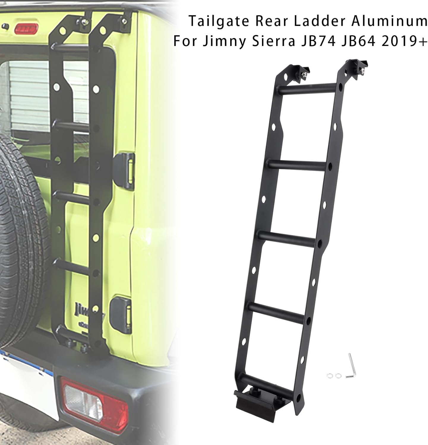 Areyourshop Tailgate Rear Ladder Aluminum For Jimny Sierra JB74 JB64 2019+