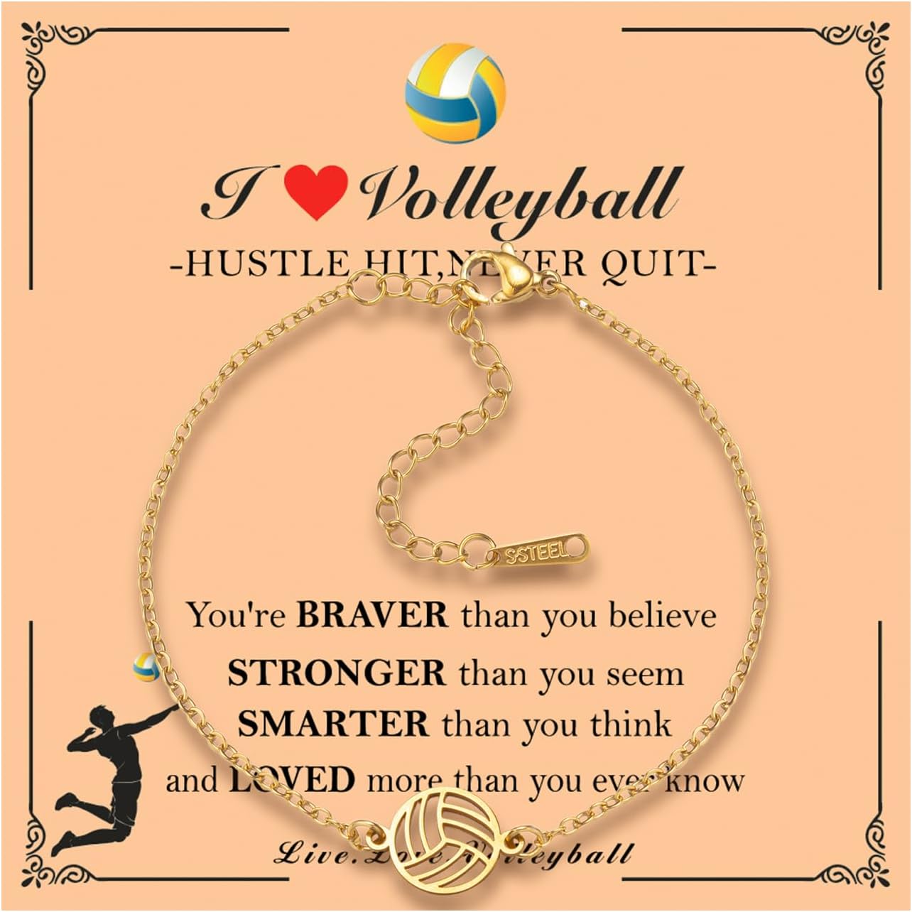 Sports Bracelets for Women 18K Gold Plated Adjustable Baseball Football Volleyball Basketball Tennis Racket Bracelet Gold Charm Bracelets Sports Jewelry for Women