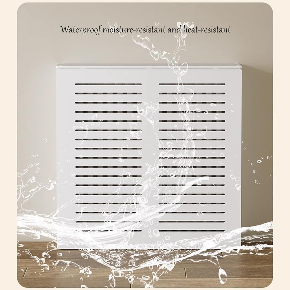 Modern Radiators Shelf MDF Radiator Cover High Heater Cover Cabinet Shelf Household Appliance Heating Accessories Home Improvement Furniture Heat Sink Office Living Room,White,L90*H90*W15