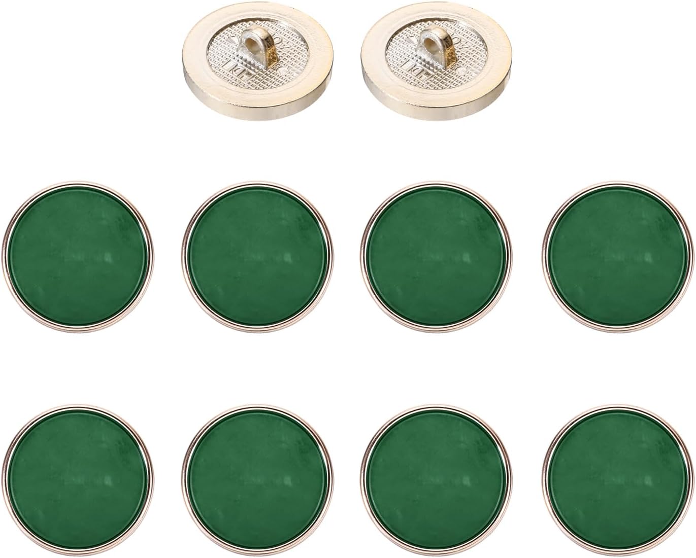 MECCANIXITY 10Pcs Resin Vintage Button 23mm/0.91" Forest Green