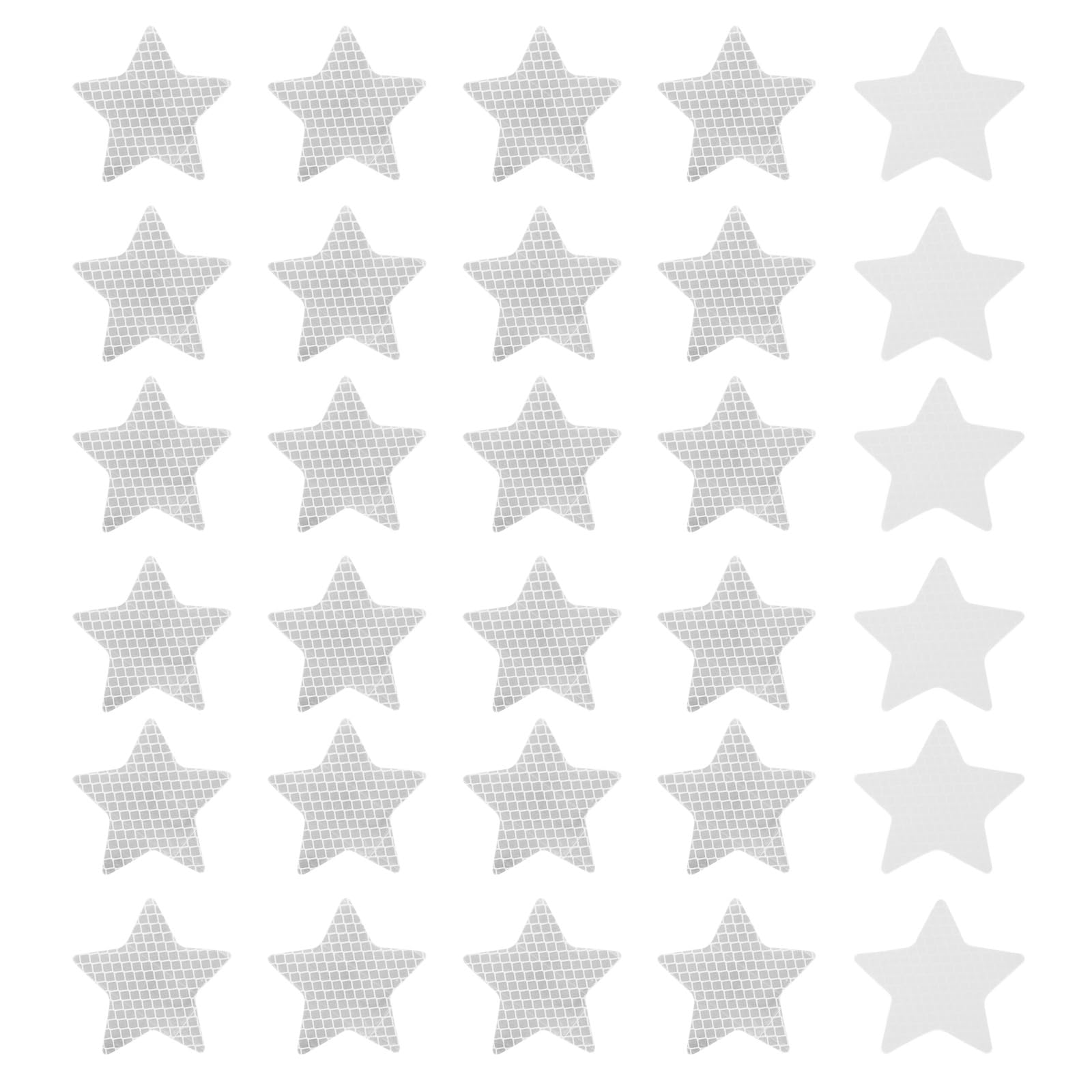 YOKIVE 30 Pcs Reflective Stickers, Waterproof Warning Star Shape Tape Reflectors, Great for Outdoor Traffic, Daily Use (White