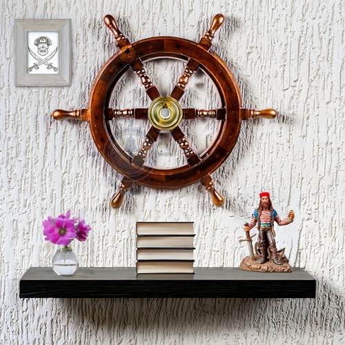 Nagina International Premium Nautical Handcrafted Wooden Ship Wheel | Pirate's Wall Home Decor & Gifts (24 Inches, Dark Rosewood) Nagina International Premium Nautical Handcrafted Wooden Ship Wheel | Pirate's Wall Home Decor & Gifts (24 Inches, Dark Rosewood)