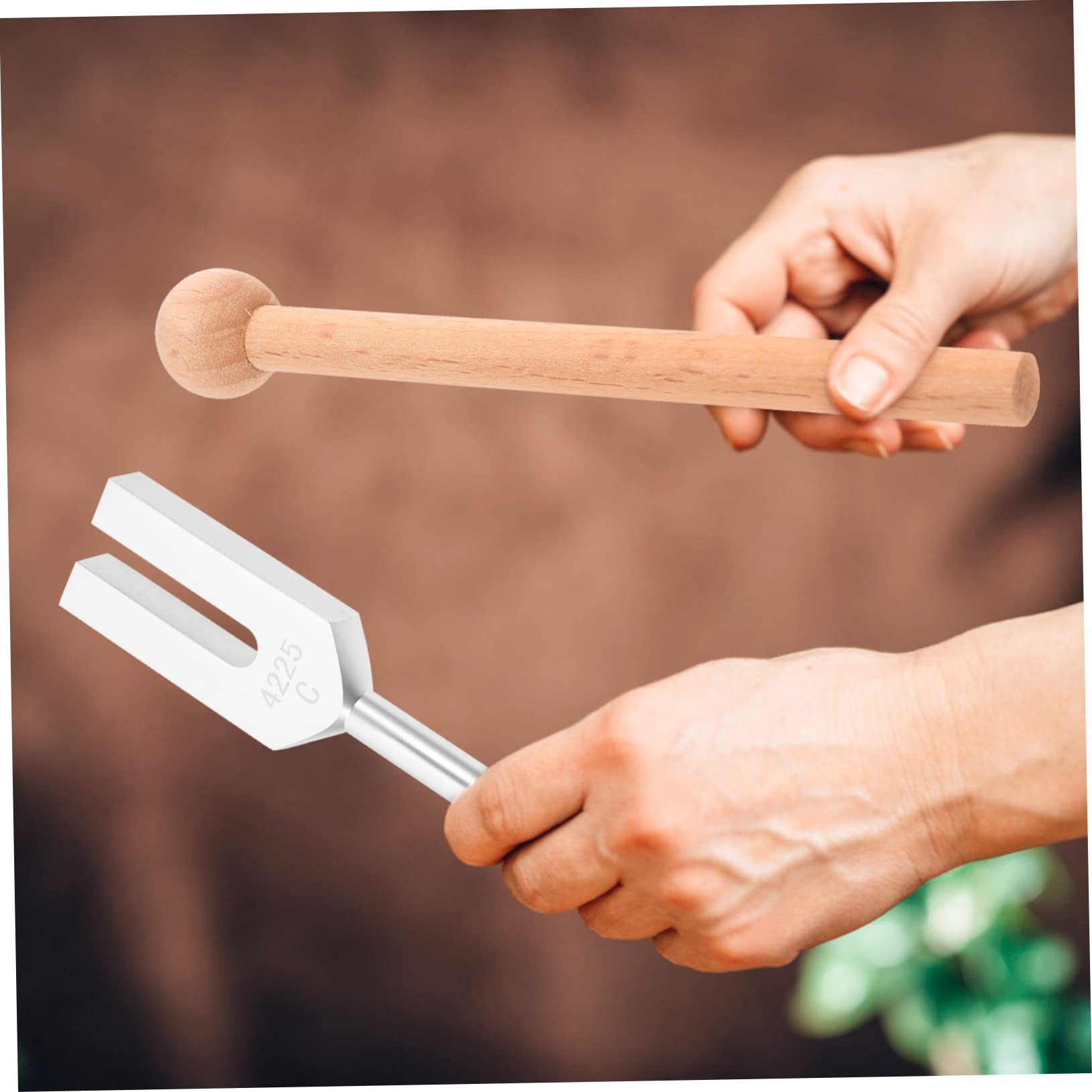 TOYANDONA Stemmhammer mit Metallstimmgabeln für Chakra-sets Gitarrenstimmgabel und Therapieinstrumente zur Nervenstimulation