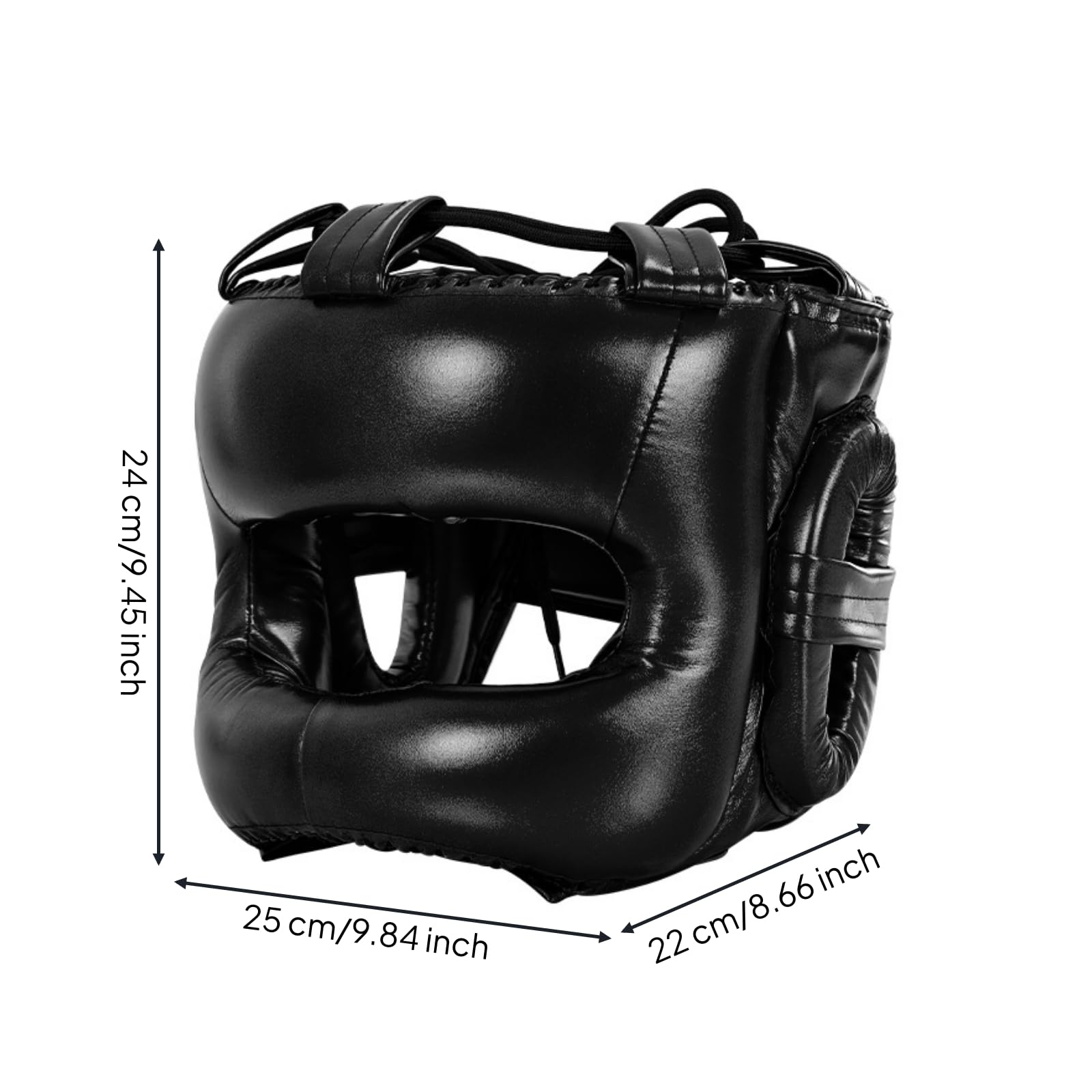 Casco da Protettivo Caschetto Allenamento Paracolpi Testa Integrale Copertura Totale con Ampia Cinghie Interne Ferme Fodera Modanata