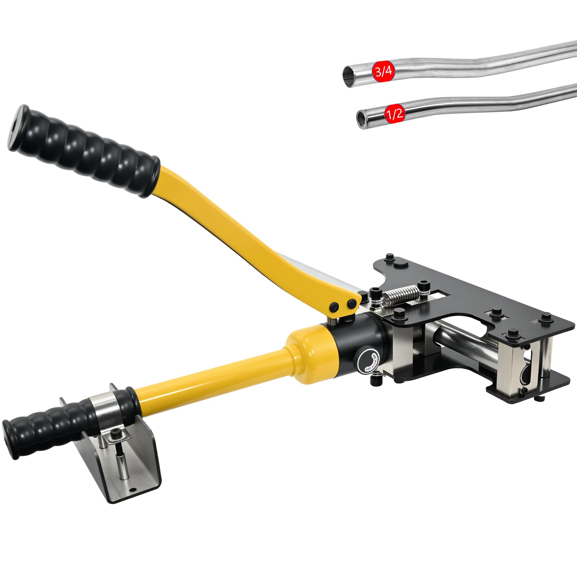 Photo 1 of ***DOES NOT HOLD PRESSURE***Hydraulic Conduit Bender for 1/2" & 3/4" EMT - Compact Conduit Offset Bender Tool with Hydraulic Effortless Hand Press Power, 9/16" Precision Offset for Electricians