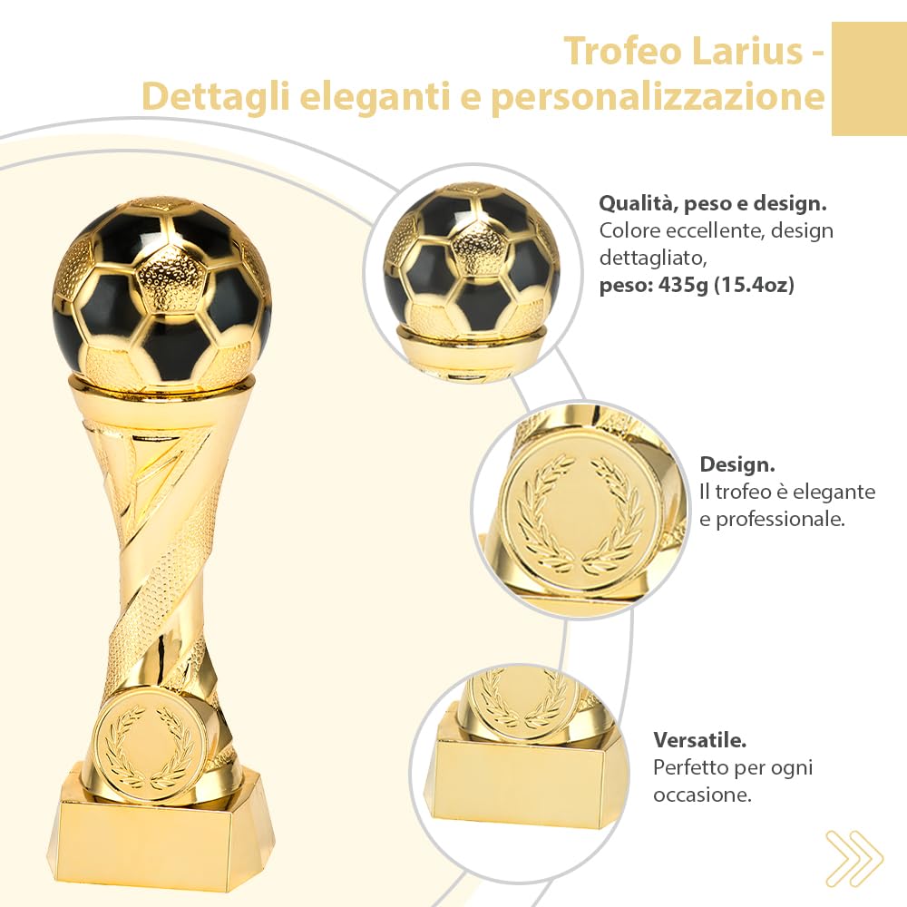 Larius Coppa d'Onore di Calcio in Color Oro e Argento