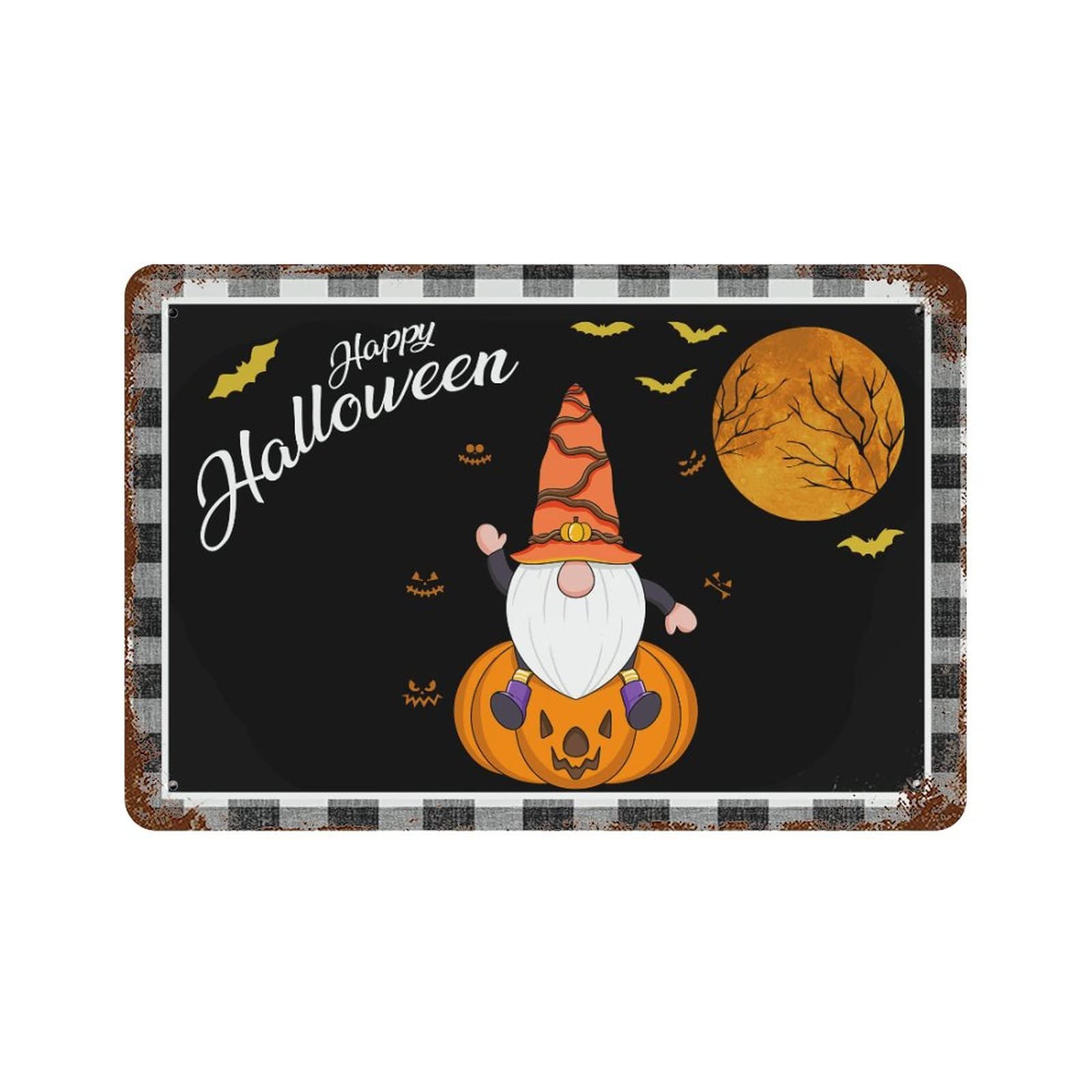 Panneau Halloween citrouilles 30x45cm idée cadeau de pendaison de crémaillère