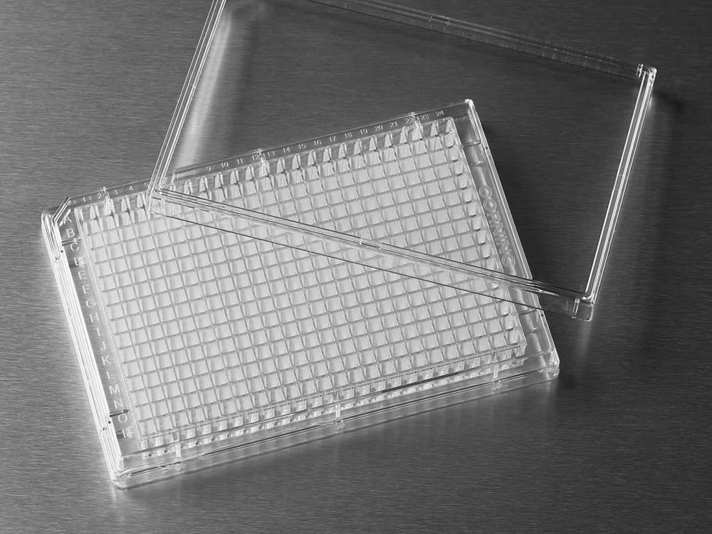 Corning NBS 3702BC Polystyrene Flat Bottom 384 Well Not Treated Microplate With Generic Bar Code, without Lid, Nonsterile Clear Plate Color (Case of 100)