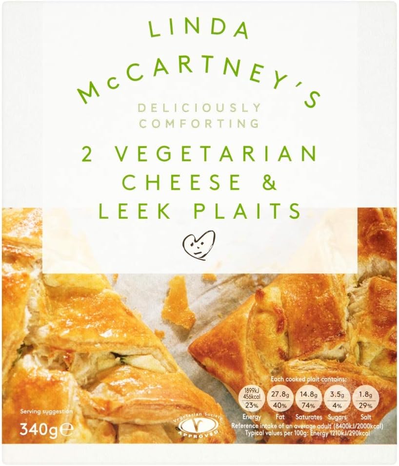 Linda Mccartney Vegetarian Cheese & Leek Plaits, 2 x 170g (Frozen)