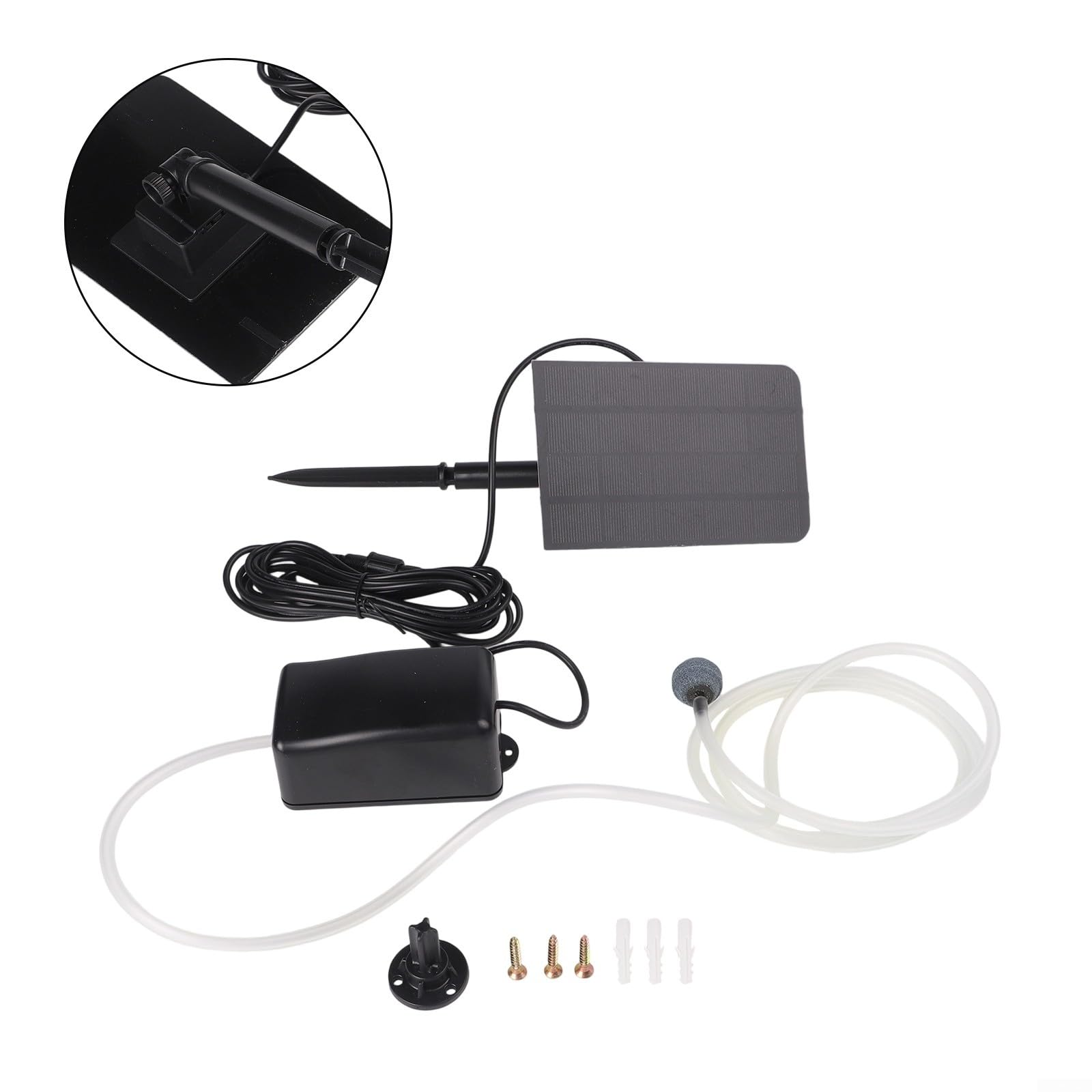 Solar Luftpumpe, Aquarium Oxygenator, 2,5 W 6 V Solar Teichbelüfter für Aquarium und Außenteich