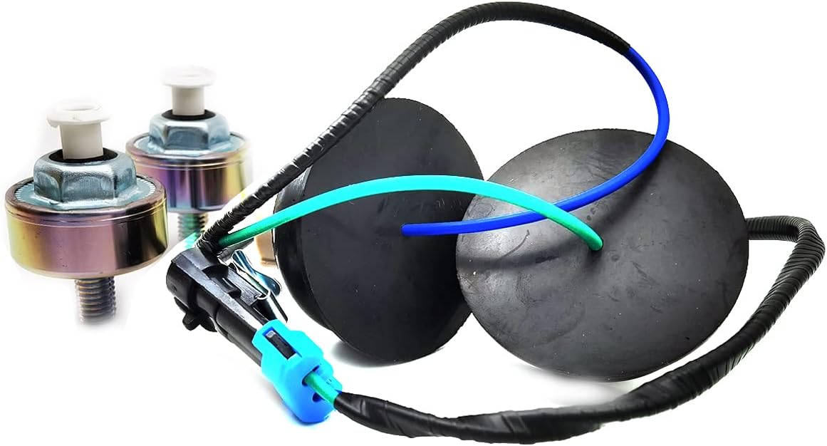 DEVMO 12589867 12601822 2 Knock Sensor with Harness Pair Kit Compatible with Chevy Silverado1500 Tahoe Express Suburban GMC Savana Sierra Cadillac Buick