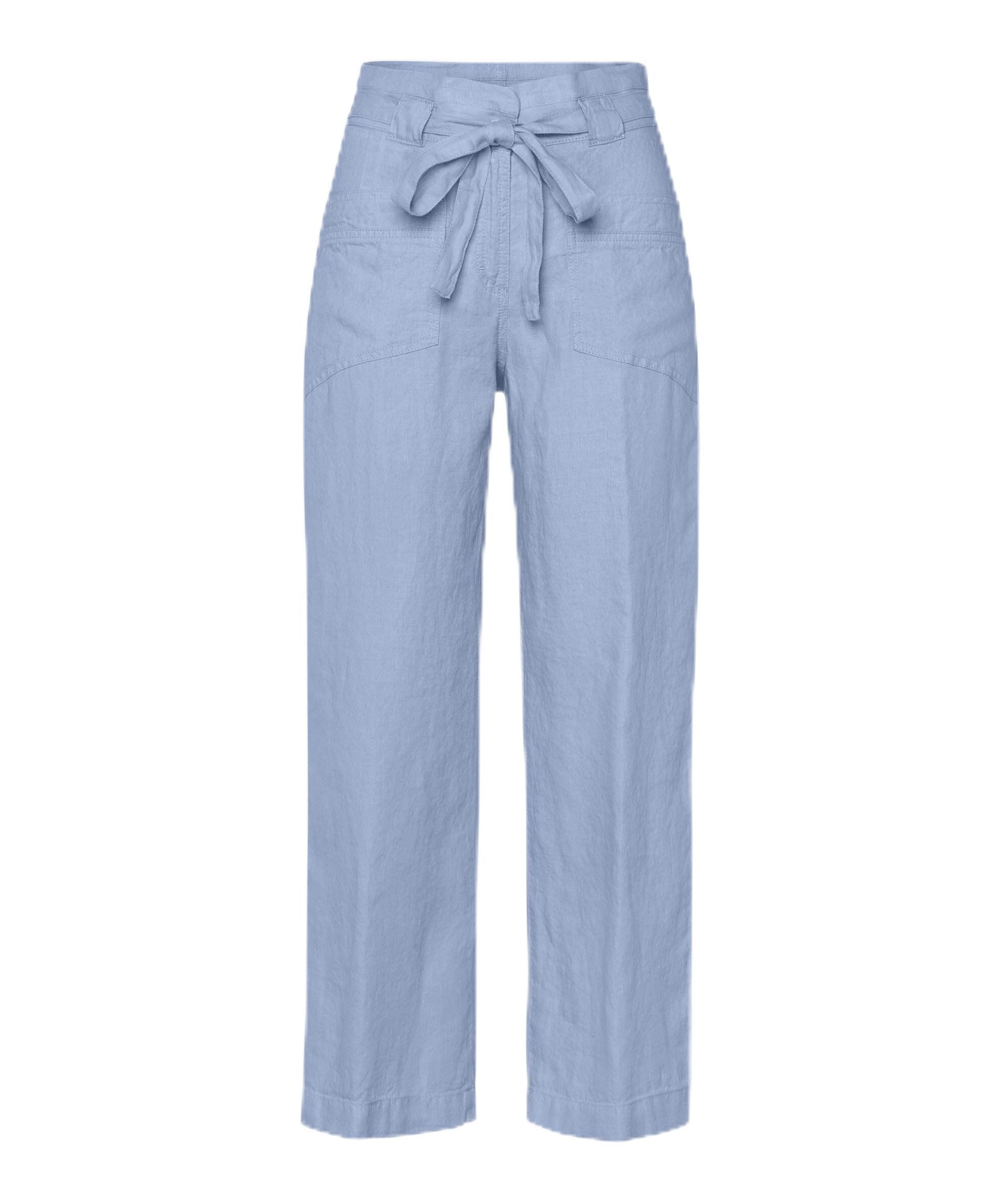 BRAX Style Maine S Pure Linen Pantalones, Azul Claro, 34W x 30L para Mujer