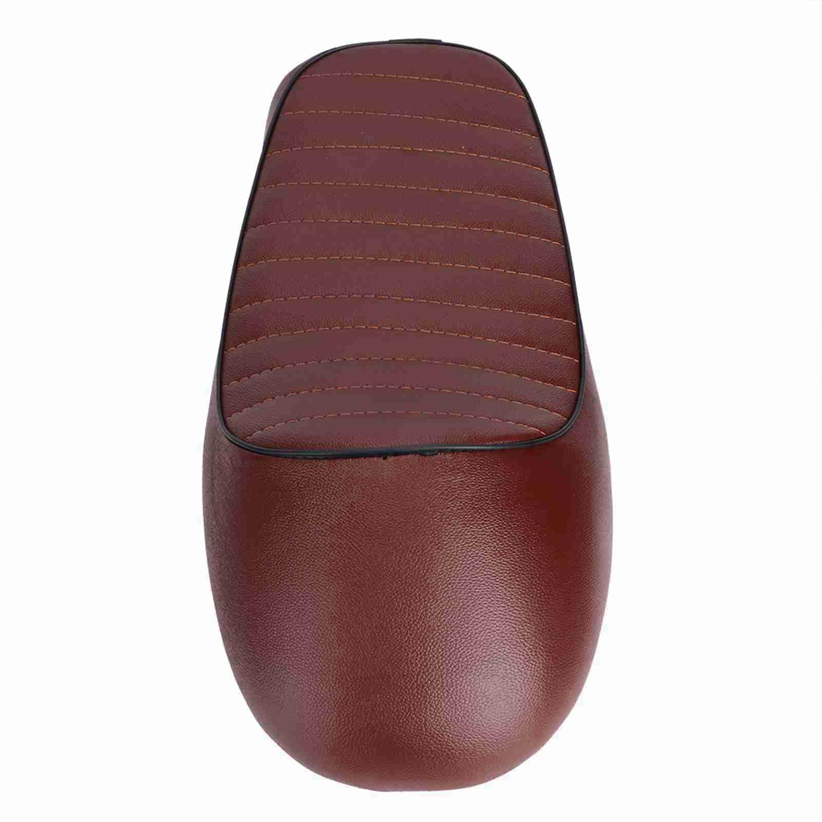 Acouto Sillín de Motocicleta Cafe Racer, Asiento de Cuero PU Impermeable,