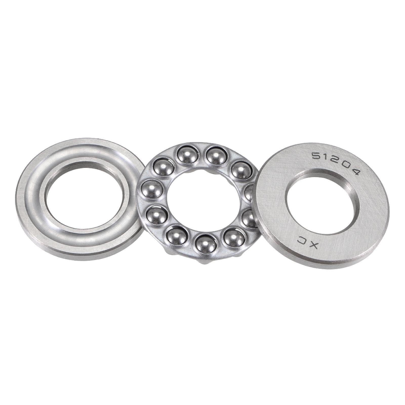 Bearing, Carbon Steel Ball Thrust Bearing 51204 20mm X 40mm 14mm Wear Resistance