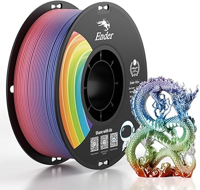23 – Creality 3D Printer Filament-Halloween Gifts, PLA Plus Filament 1.75mm Rainbow, PLA Pro Toughness Upgraded Dimensional Accuracy +/- 0.03mm, …