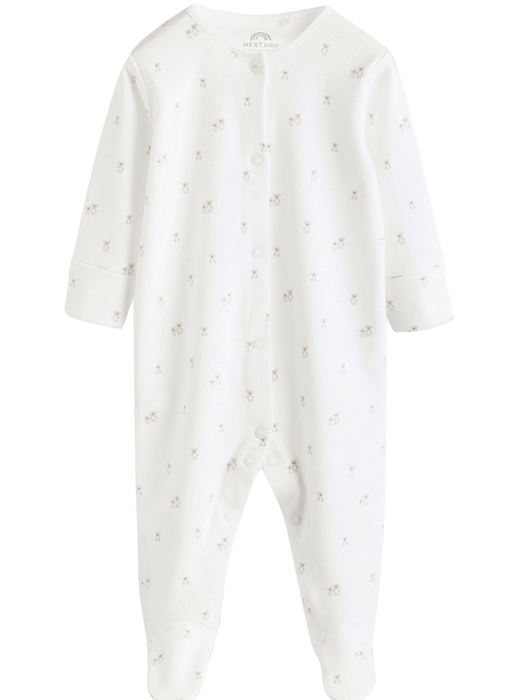 NEXT Noworodki unisex 4-częściowy komplet niemowlęcy: śpioszki, body, czapeczka i śliniaczek