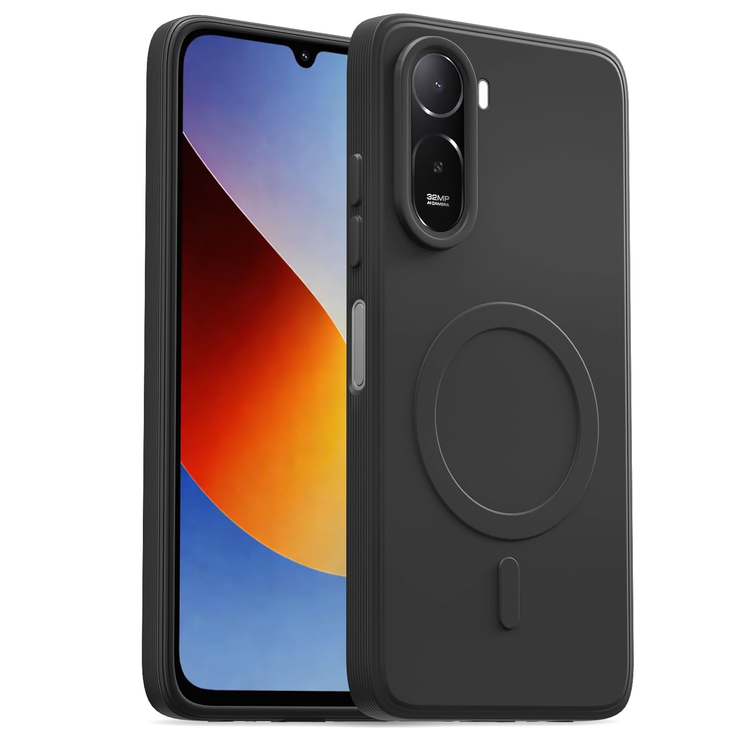 Pikkme Back Cover for Redmi A7 Pro/Poco C85x 5G Soft Matte Silicone Mag-Safe Design (Mag-Safe Not Support) Camera Protection | Slim Fit Bumper Cover (Black)-image-13
