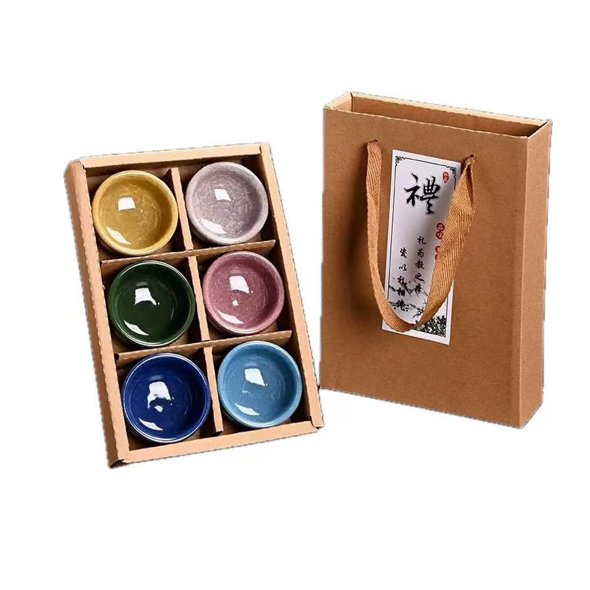 Boîte cadeau artisanale de tasses à thé Kung Fu pour amateurs
