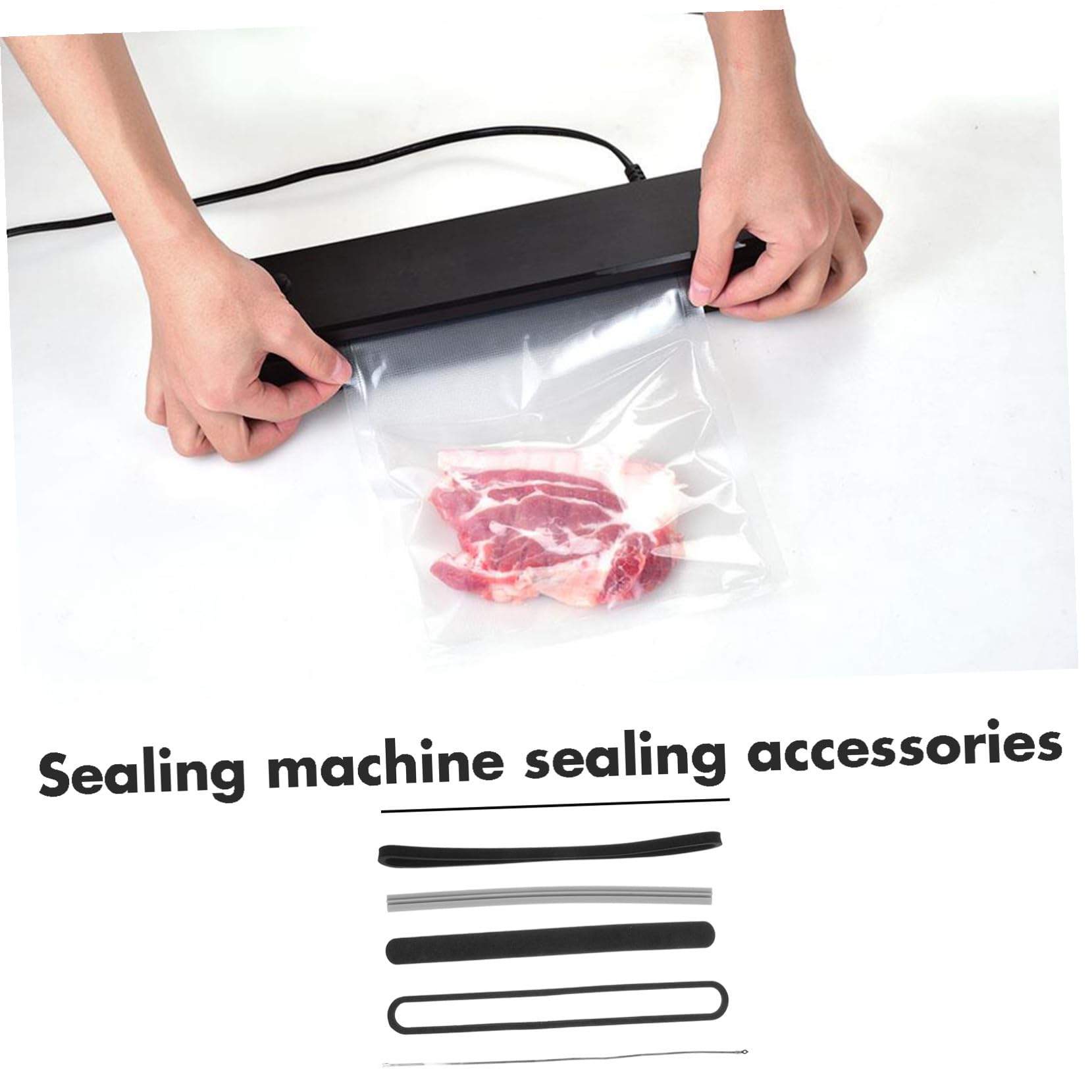 Striscia Riscaldante Elemento Riscaldante Stabile in Silicone e Spugna per e Accessorio di Ricambio Nero per Macchina Sottovuoto per Uso Domestico e Negozio Uso Domestico Negozio