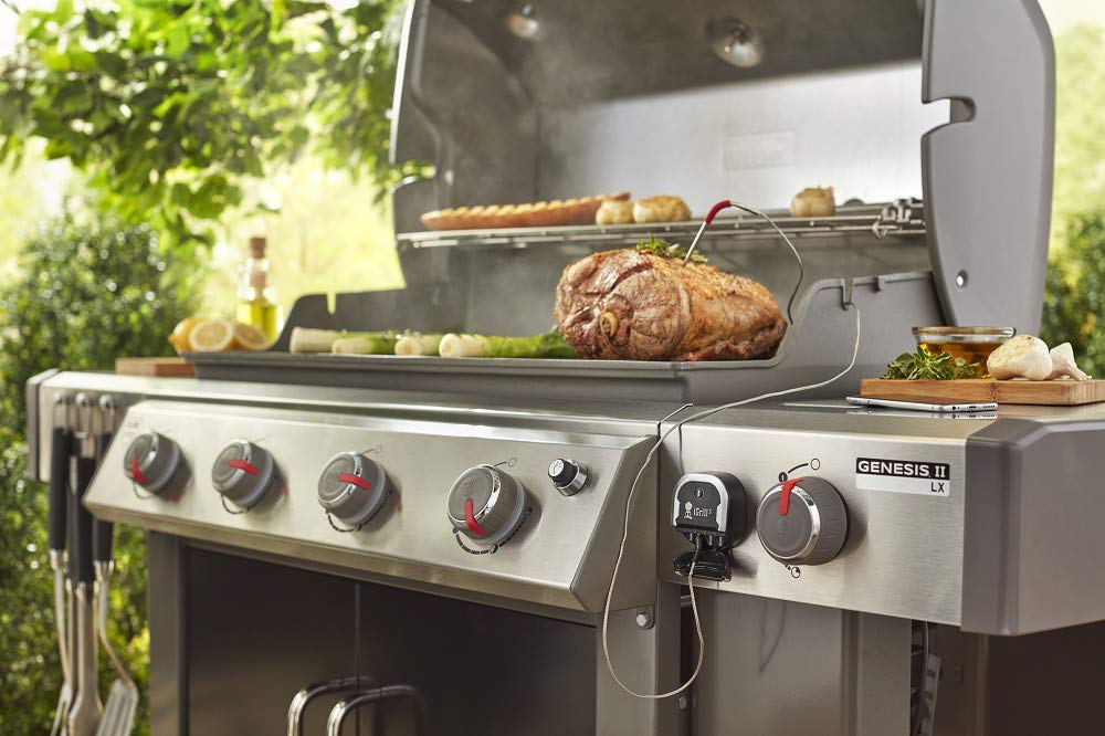 Weber iGrill 3, termómetro inteligente con sonda Bluetooth incluida, para serie Genesis II (y - LX) & Spirit II, control a través de la aplicación para smartphone - Plata (7205)