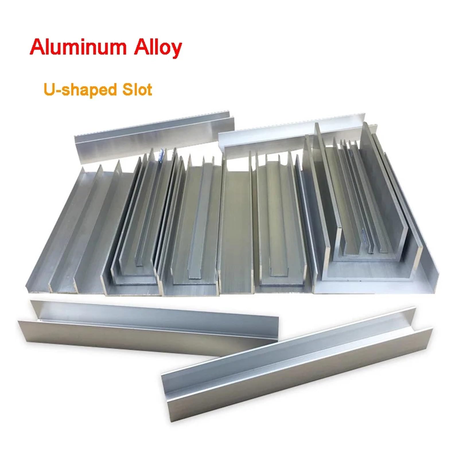 2 piezas de perfil en U de aluminio, 5 x 5/5 x 10 mm, 100 x 25 mm de longitud, ranura fija for tarjeta, perfil de aluminio DLY(50x25x0.8mm 2pcs)