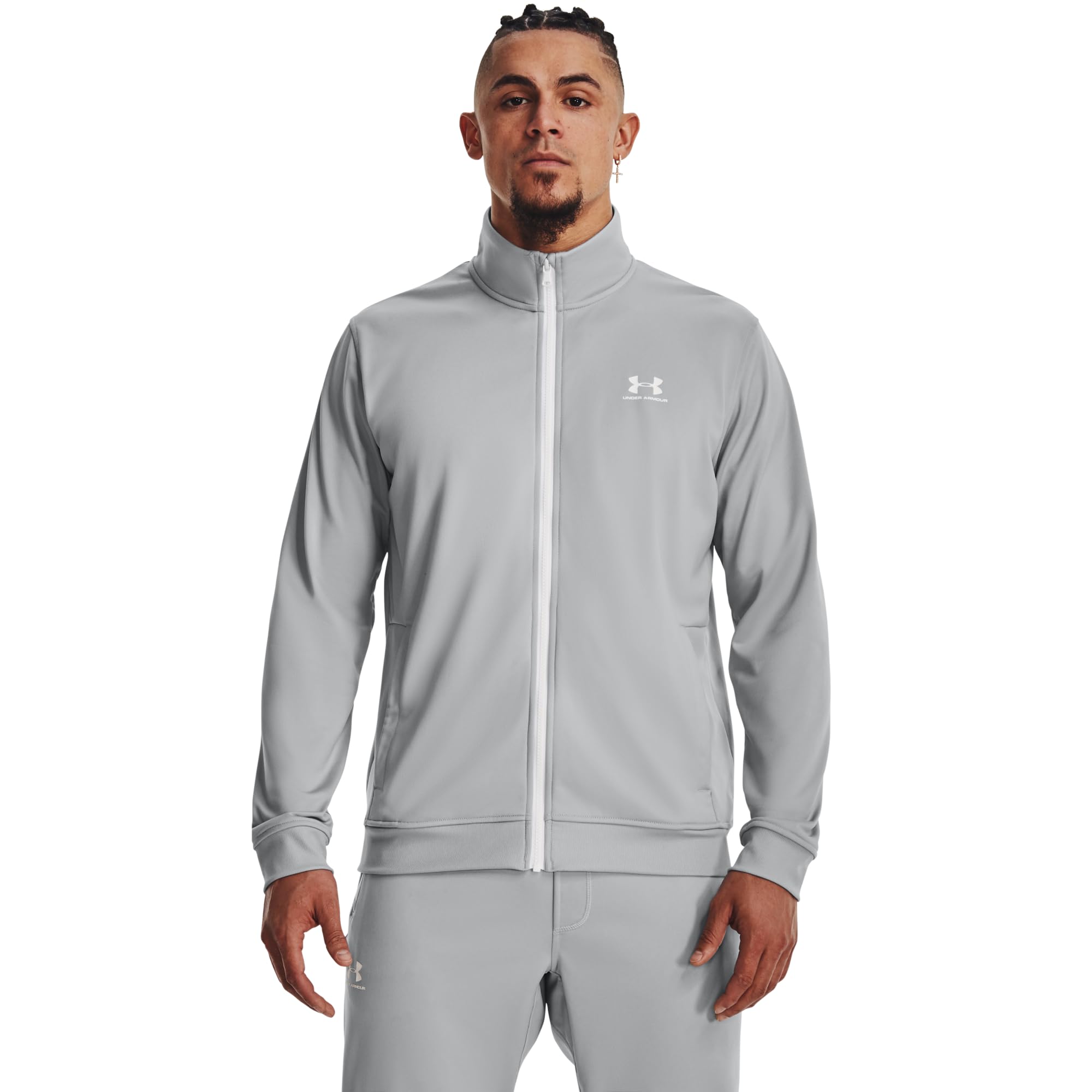Under Armour Mens Sportstyle Tricot Moisture Wicking Quick Drying Jacket