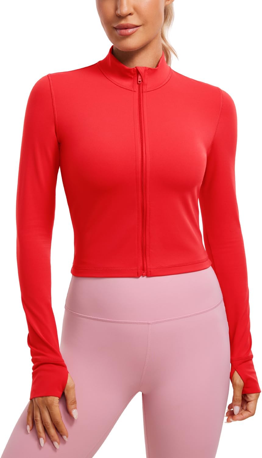 adidas red crop jacket