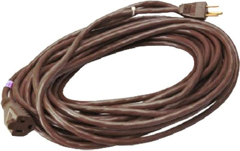 02356-07ME 40-Feet Round Vinyl Indoor/Outdoor. Extension Cord, Brown
