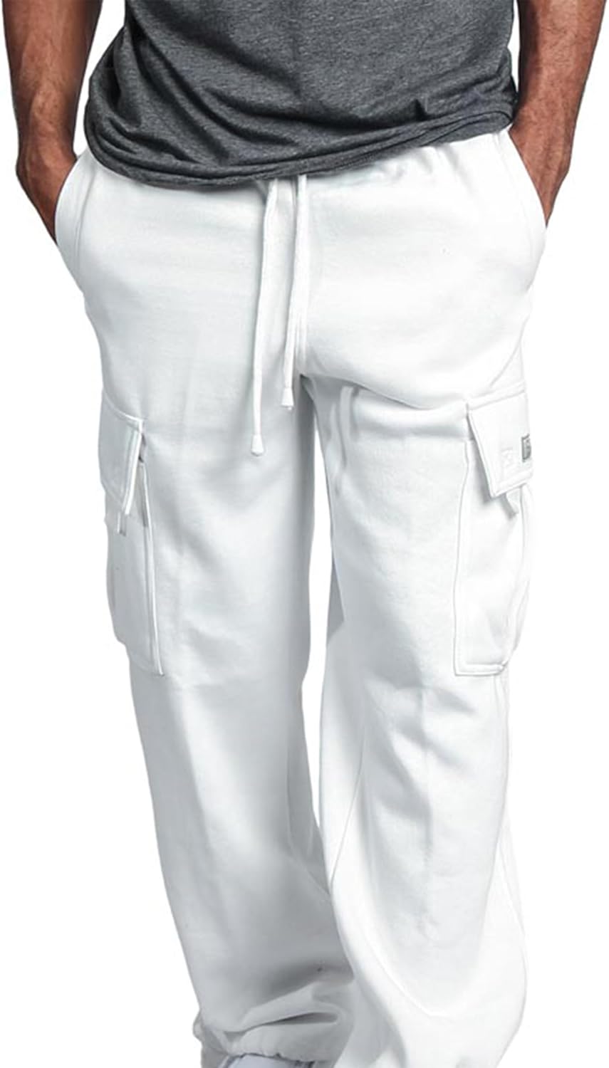 G-Style USA Men's Solid Fleece Heavyweight Cargo Pants - Image 6
