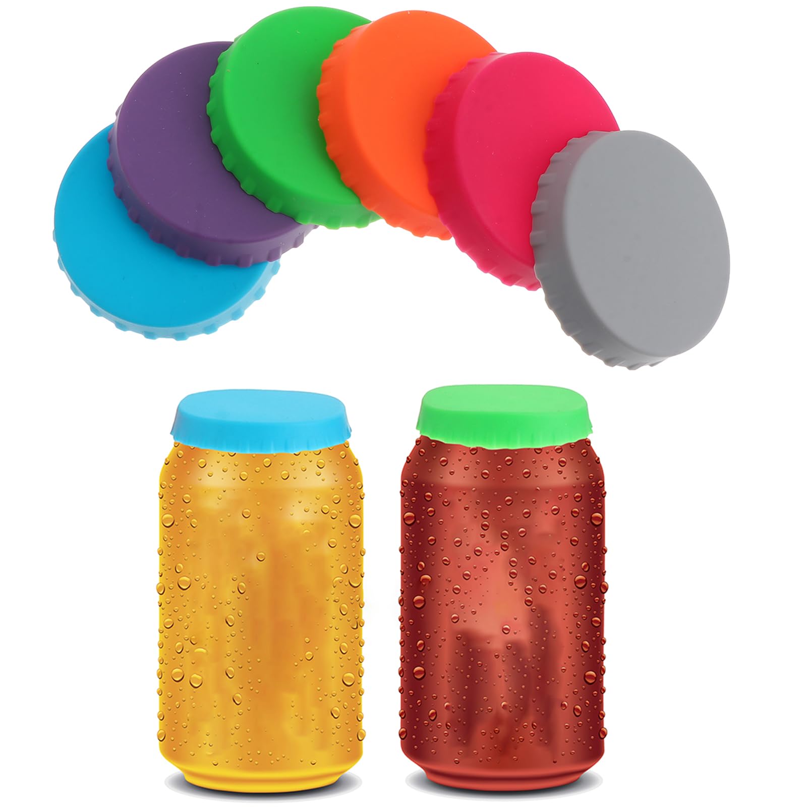 Couvercle de canette de soda en silicone Healeved contre la perte de gaz et les chutes de poussière