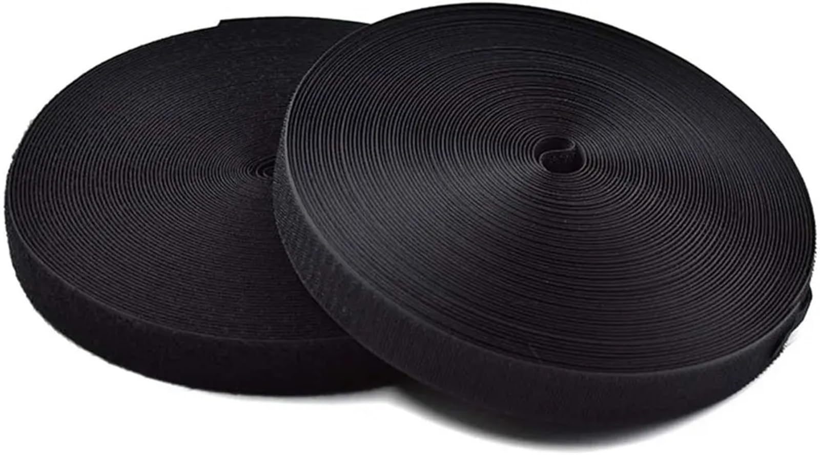 Cinta MáGica De Nylon Tiras de gancho y bucle for coser, cinta de tela de nailon de sujeción, tiras de nailon traseras no adhesivas, cinta entrelazada de sujetador de tela, 12 metros Magic Loop Gancho