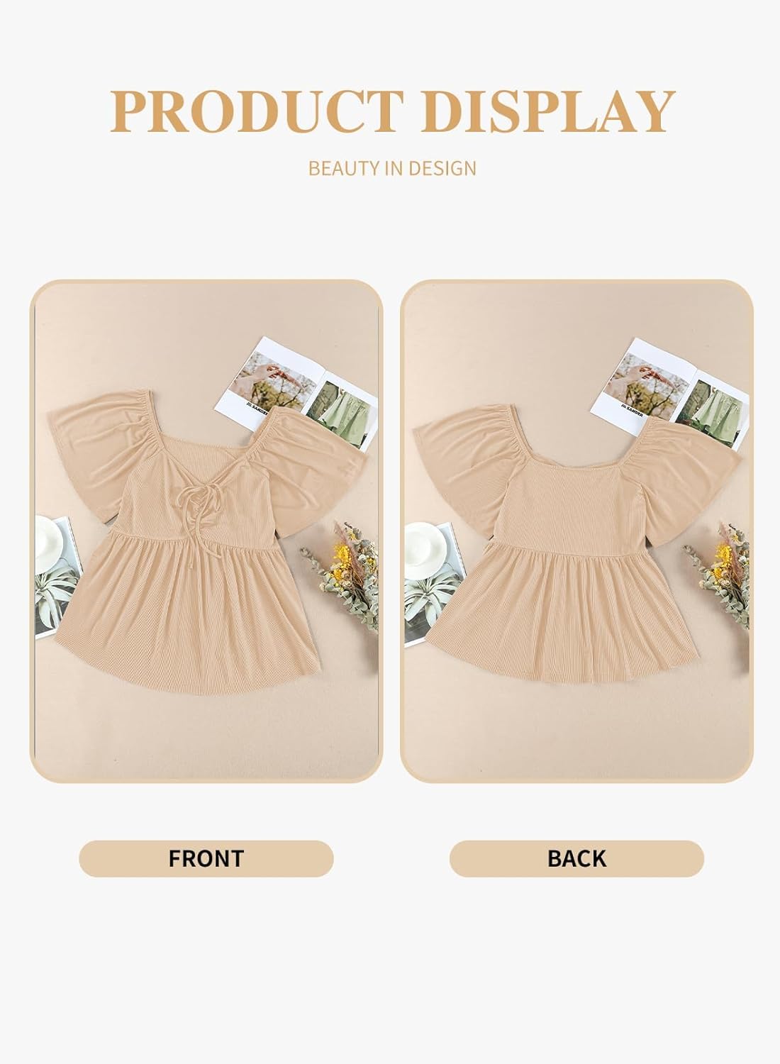 Eytino Plus Size Tops for Women Sweetheart Neck Short Sleeve Peplum Blouse Summer Loose Babydoll Shirts(1X-5X) - Image 3