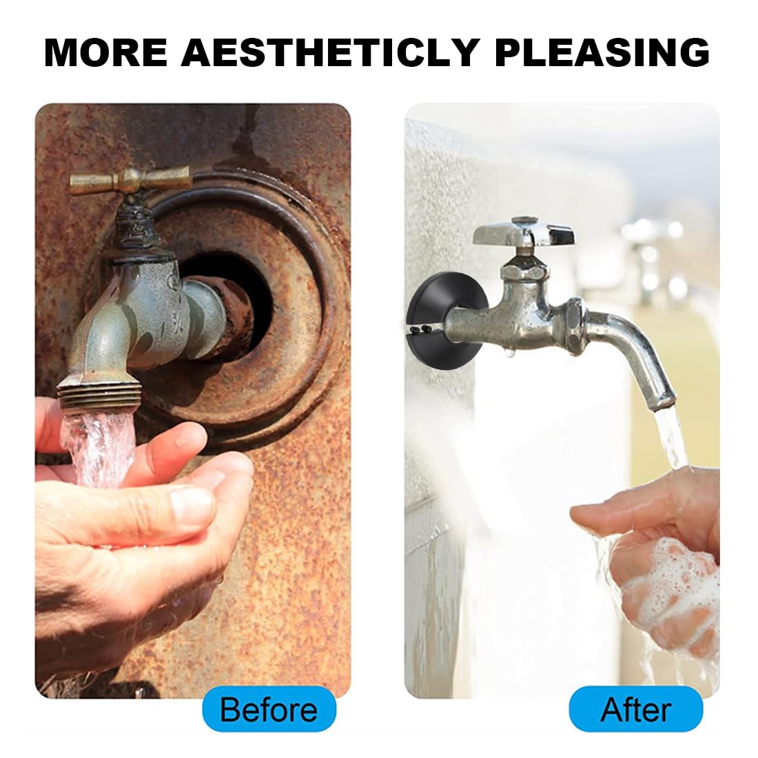 MroMax Lot De 4 Cache-tuyaux En Plastique Noir De 16 Mm Pour Radiateur, Tuyau Mural