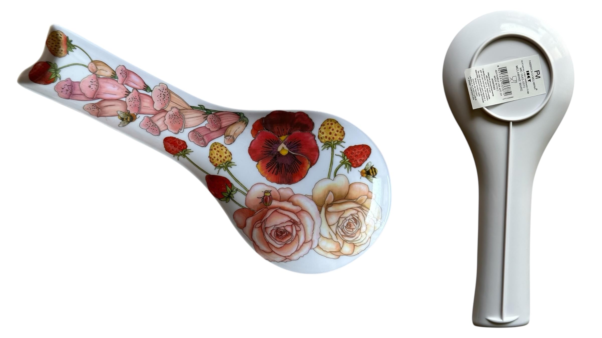 Juego de 2 soportes para cucharón + bandeja de cocina, juego de 2 piezas para apoyar cucharas con bandeja, accesorios de cocina, juego de utensilios de cocina multiusos (primavera)