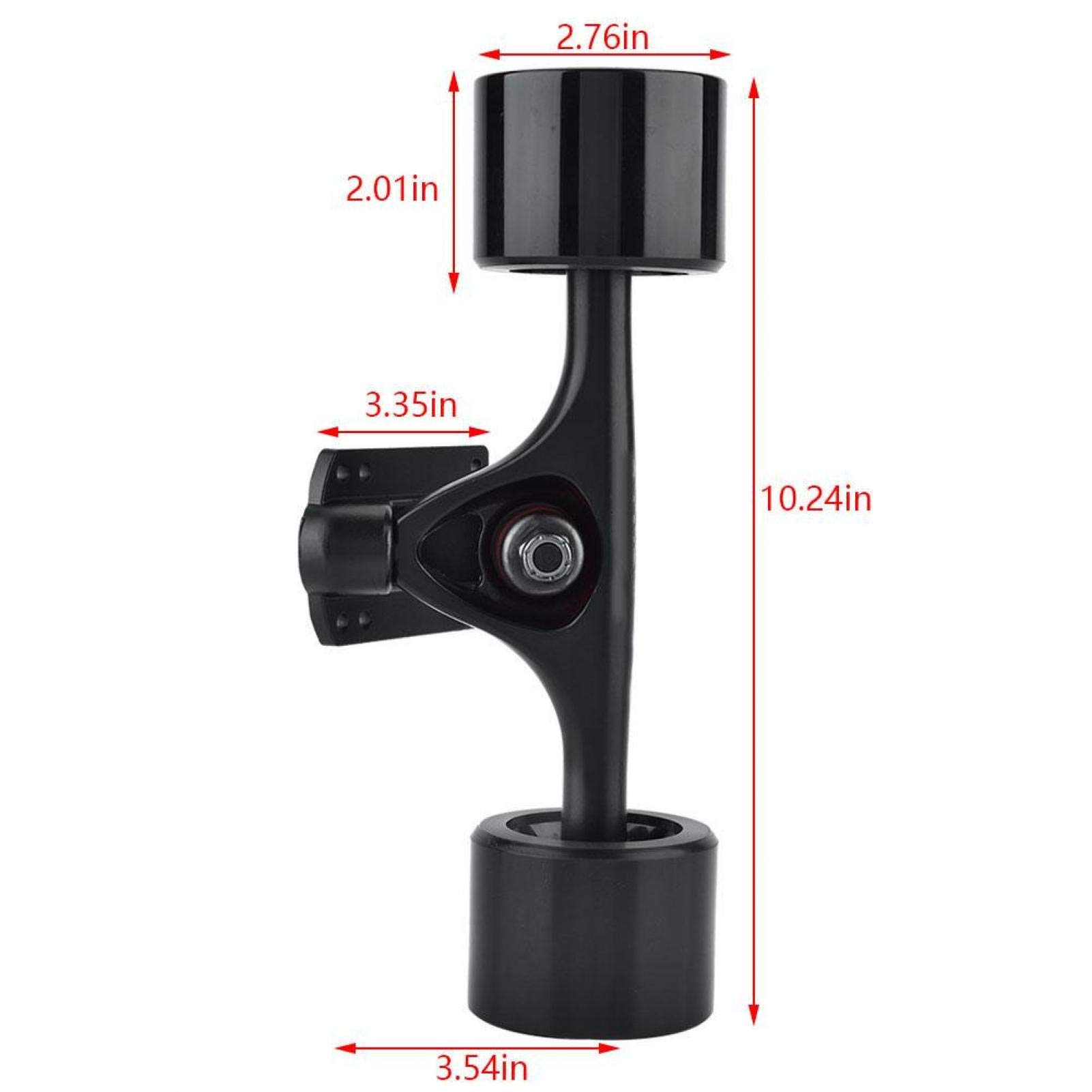 Alomejor 2 unids/Set monopatín camión con patín Elevador de Rueda cojinete de Hardware Accesorio Soporte Longboard camión Puente patín Soporte