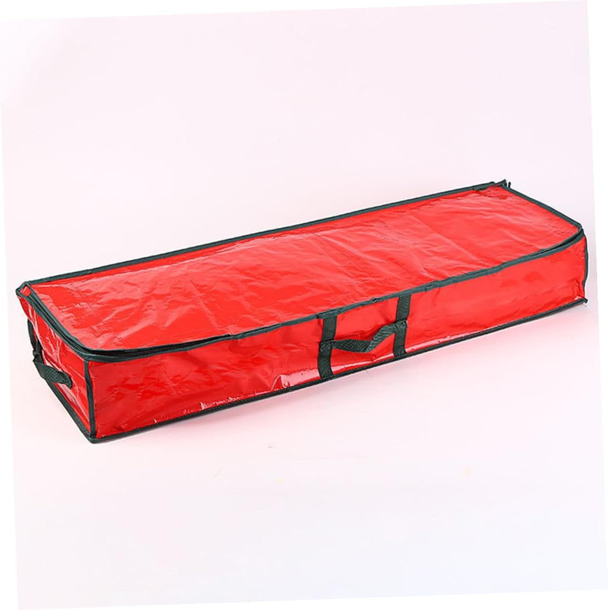 Christmas Tree Storage Bag Large Waterproof Zippered Storage Pouch 120x36x13cm Red Holiday Tree Carrying and Packing Bag for Indoor Outdoor Use