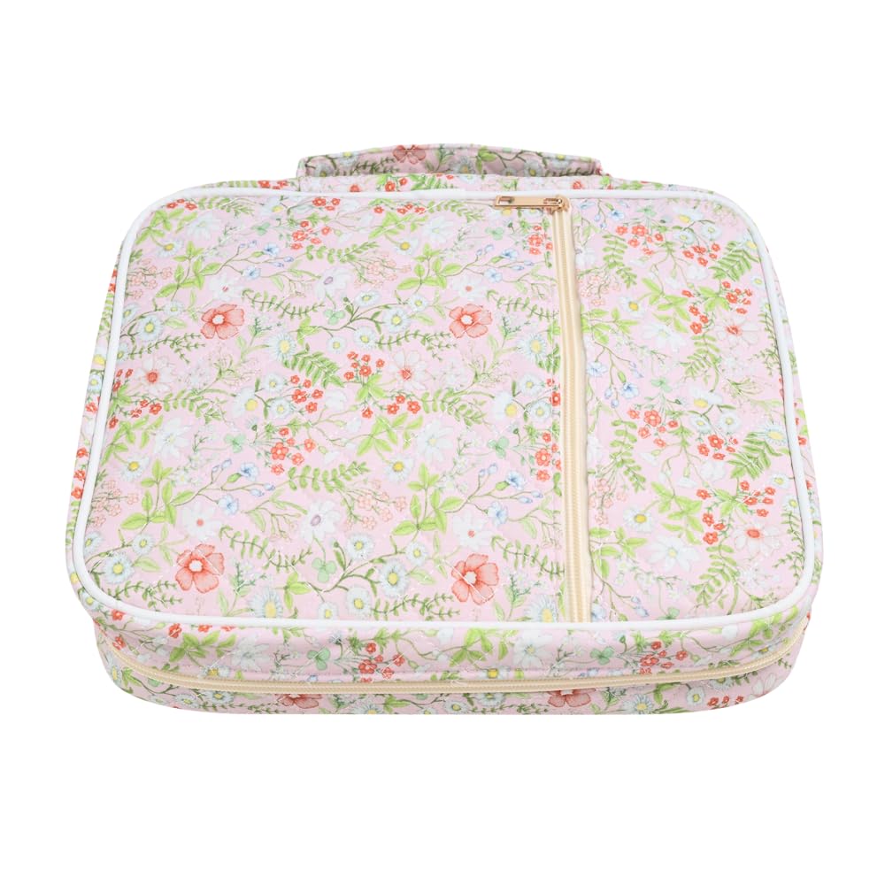 BDKMMS Carrying Book Case, 12.29Inch Portable Bible Cover with Comfortable Handle Multi-Pockets Carrying Case for Bibles Books Accessories