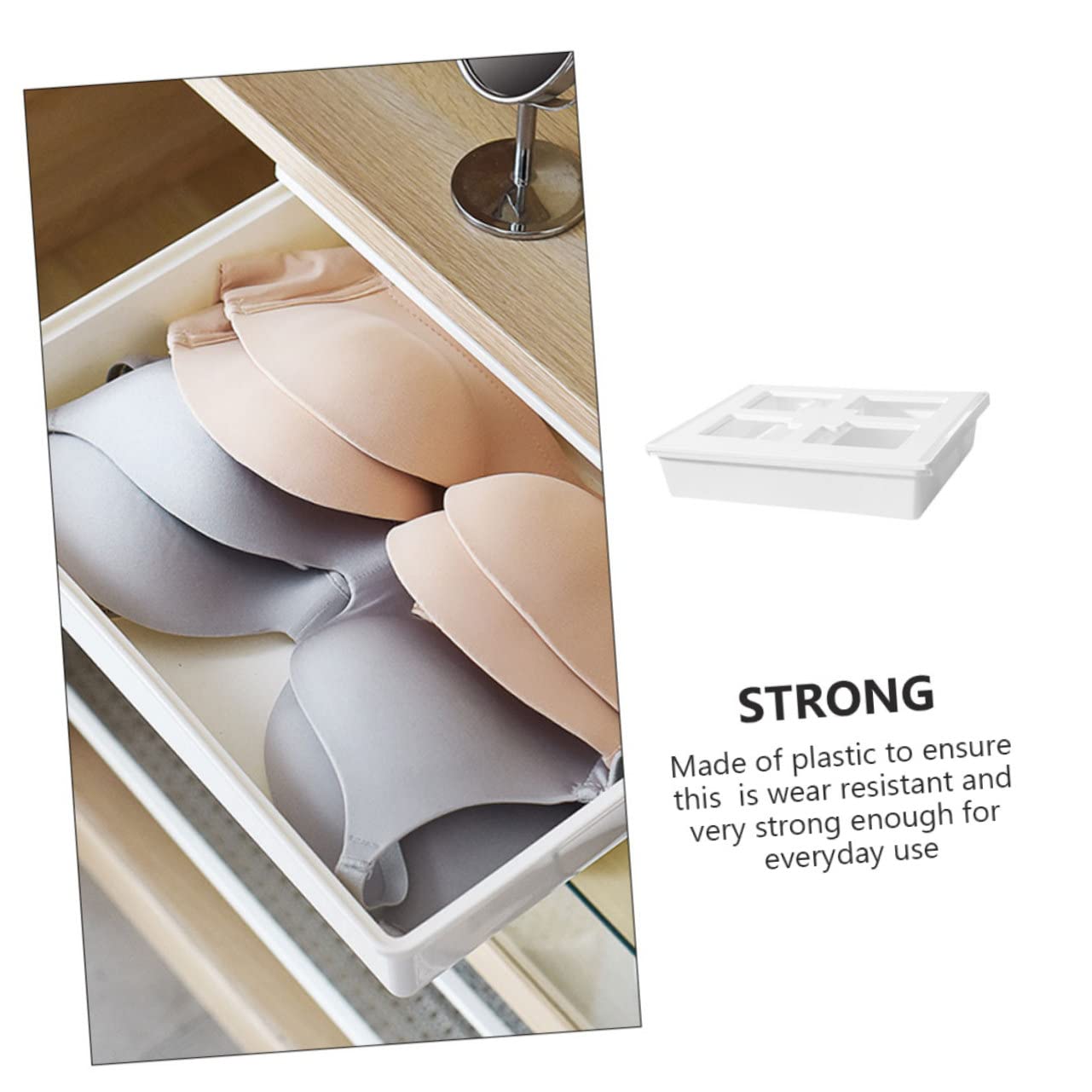Organizzatore per Sotto la Scrivania Separatore Attaccabile per Tavolo Realizzato in Plastica Resistente Salvaspazio per Cucina e Ufficio
