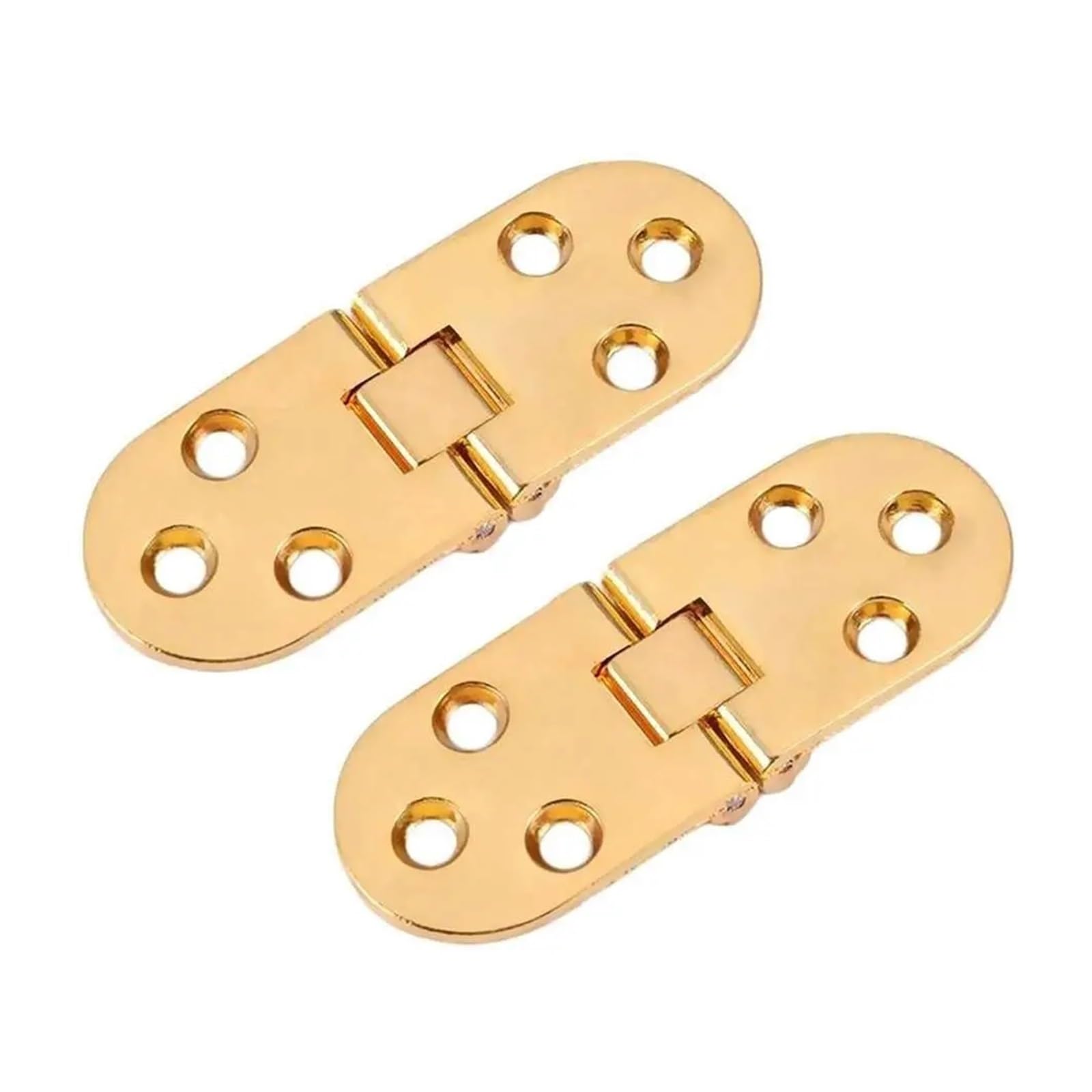 Znjamn Gold 180 Degree Door Hinge Zinc Alloy Flush Hinges Cabinet Semicircle Furniture Accessories For Folding Furniture(Gold)