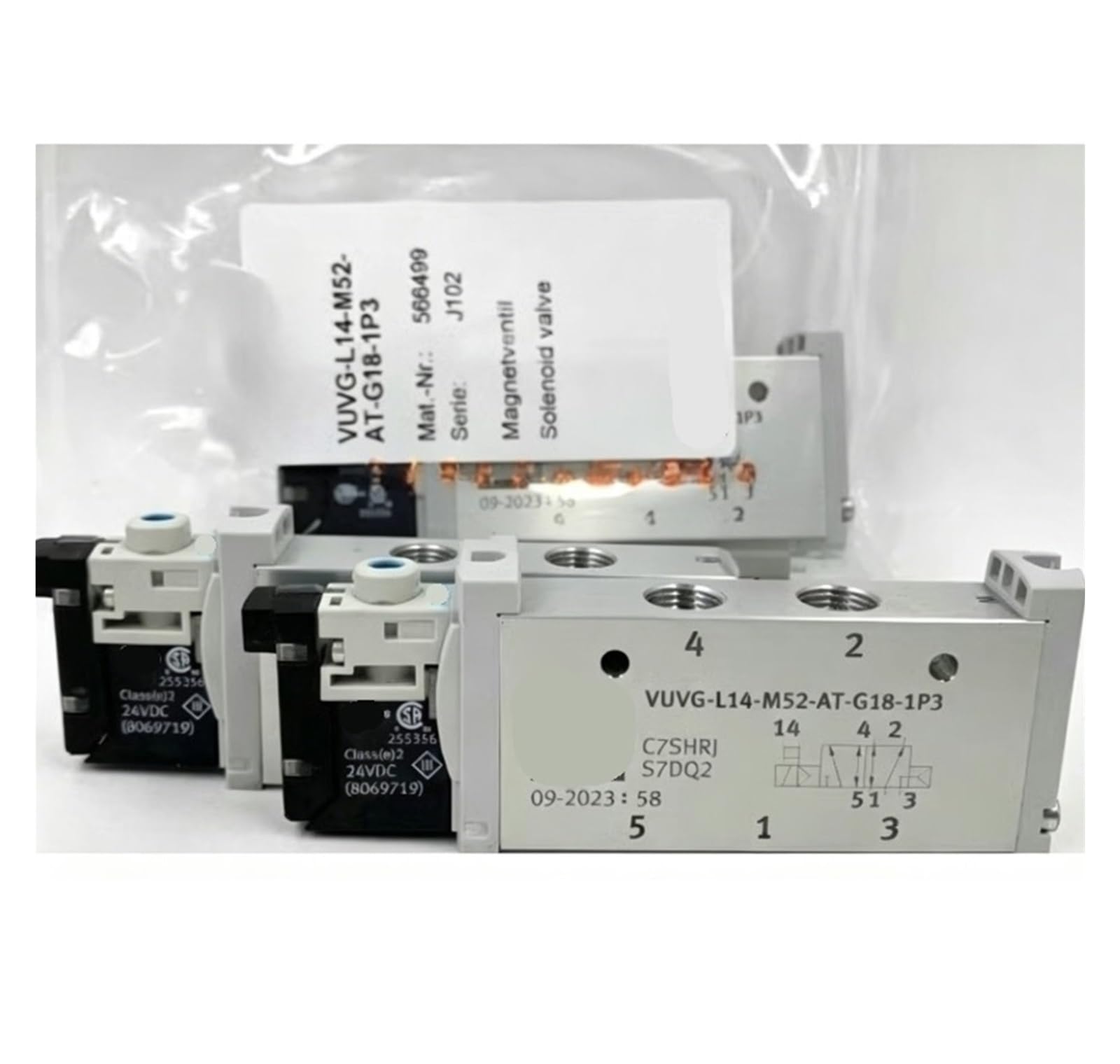 CXFCIHFT 1pcs Solenoid Valve VUVG-L14-M52-AT-G18-1R8L 574229 VUVG-L14-M52-MT-G18-1R8L 8031508 VUVG-L14-T32C-MT-G18-1P3 574368(8031508)
